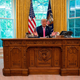 Senate Majority Leader Mitch McConnell, President Donald Trump, and Vice President Mike Pence chilling in the Oval Office.